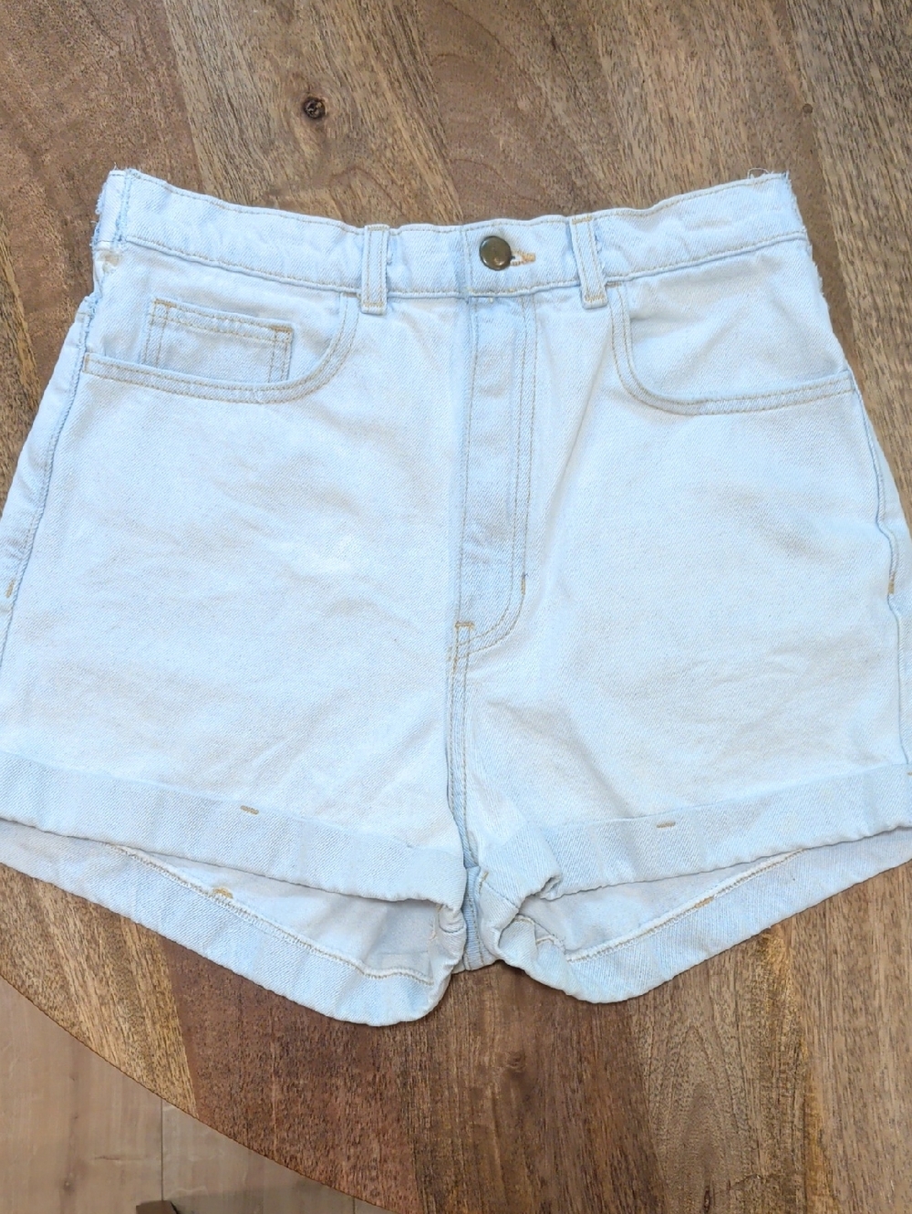 High-Waist American Apparel Denim Shorts